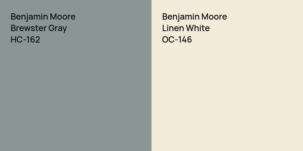 Benjamin Moore Brewster Gray vs. Benjamin Moore Linen White