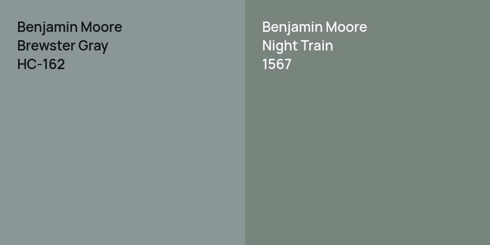 Benjamin Moore Brewster Gray vs. Benjamin Moore Night Train