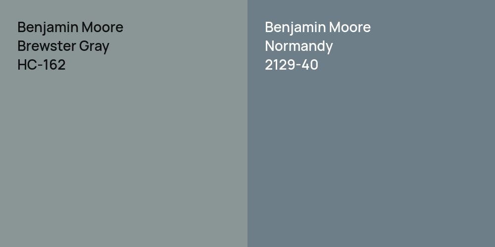 Benjamin Moore Brewster Gray vs. Benjamin Moore Normandy