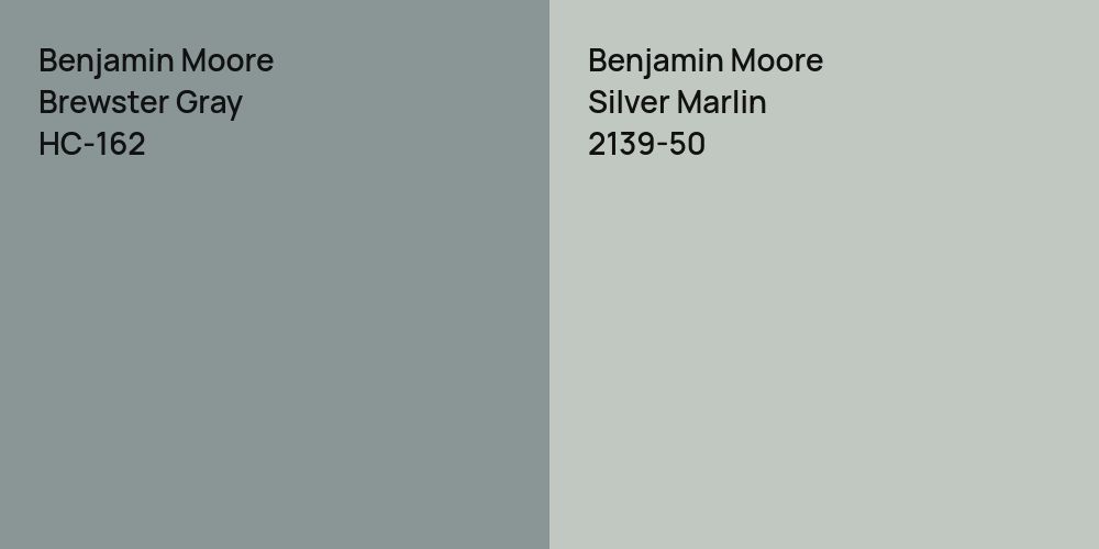 Benjamin Moore Brewster Gray vs. Benjamin Moore Silver Marlin