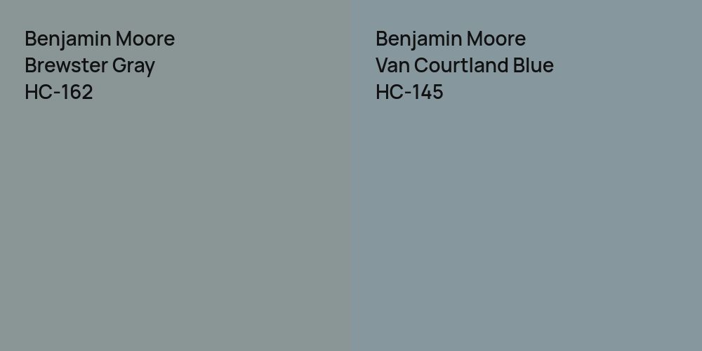 Benjamin Moore Brewster Gray vs. Benjamin Moore Van Courtland Blue