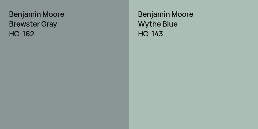 Benjamin Moore Brewster Gray vs. Benjamin Moore Wythe Blue