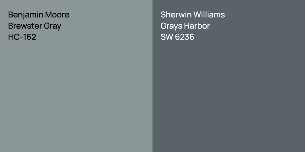 Benjamin Moore Brewster Gray vs. Sherwin Williams Grays Harbor