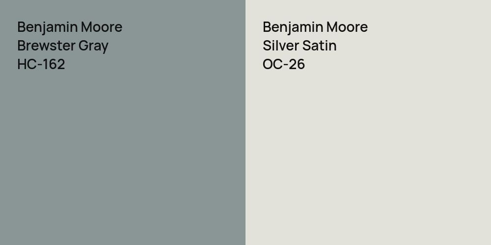 Benjamin Moore Brewster Gray vs. Benjamin Moore Silver Satin