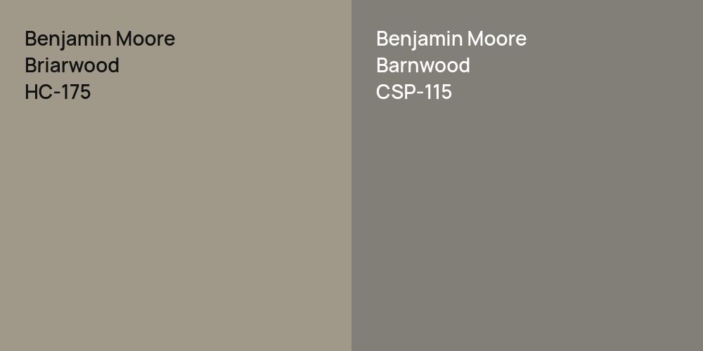 Benjamin Moore Briarwood vs. Benjamin Moore Barnwood