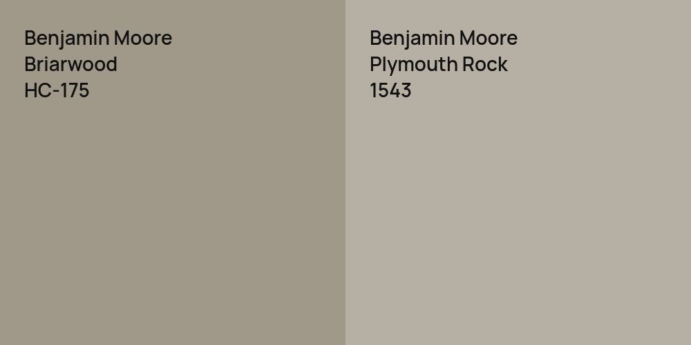 Benjamin Moore Briarwood vs. Benjamin Moore Plymouth Rock