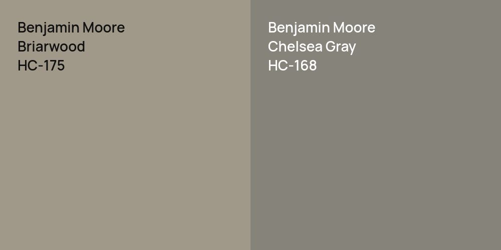 Benjamin Moore Briarwood vs. Benjamin Moore Chelsea Gray