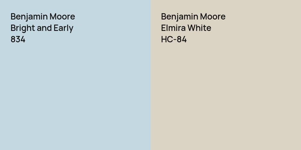 Benjamin Moore Bright and Early vs. Benjamin Moore Elmira White