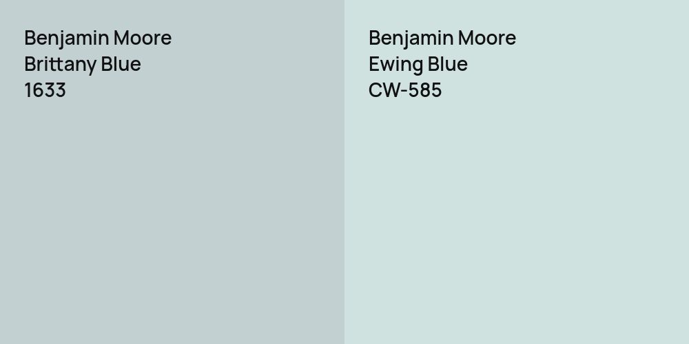 Benjamin Moore Brittany Blue vs. Benjamin Moore Ewing Blue