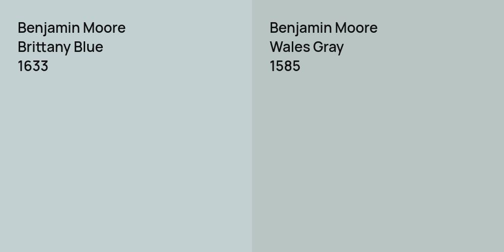 Benjamin Moore Brittany Blue vs. Benjamin Moore Wales Gray