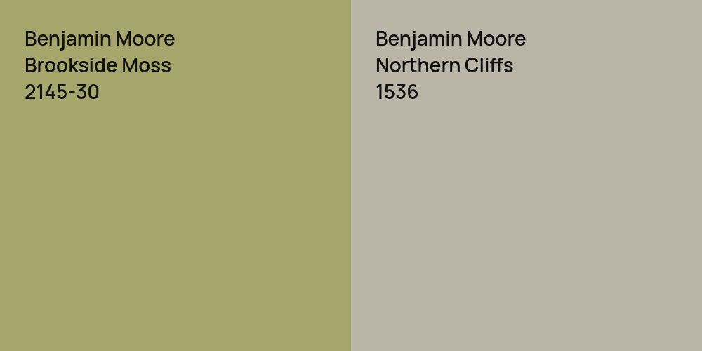 Benjamin Moore Brookside Moss vs. Benjamin Moore Northern Cliffs