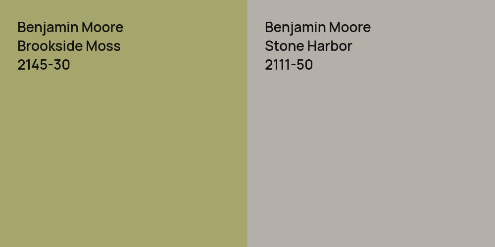 Benjamin Moore Brookside Moss vs. Benjamin Moore Stone Harbor