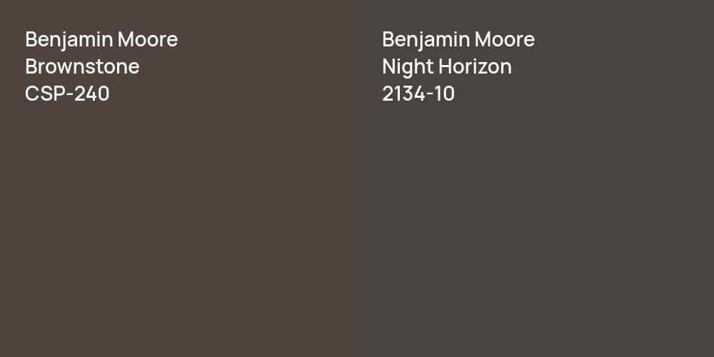 Benjamin Moore Brownstone vs. Benjamin Moore Night Horizon