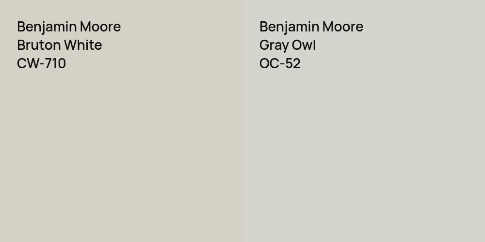 Benjamin Moore Bruton White vs. Benjamin Moore Gray Owl