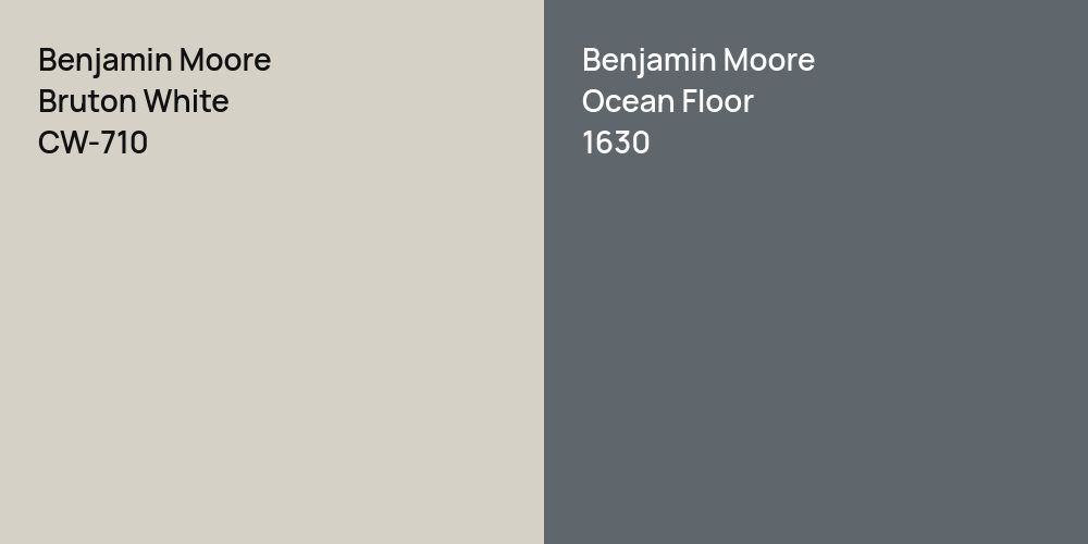 Benjamin Moore Bruton White vs. Benjamin Moore Ocean Floor