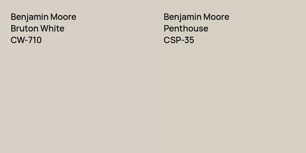 Benjamin Moore Bruton White vs. Benjamin Moore Penthouse