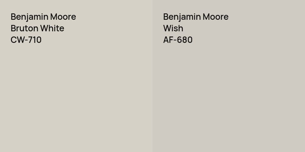 Benjamin Moore Bruton White vs. Benjamin Moore Wish