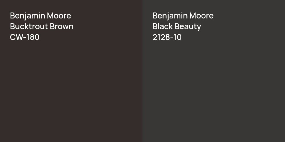 Benjamin Moore Bucktrout Brown vs. Benjamin Moore Black Beauty