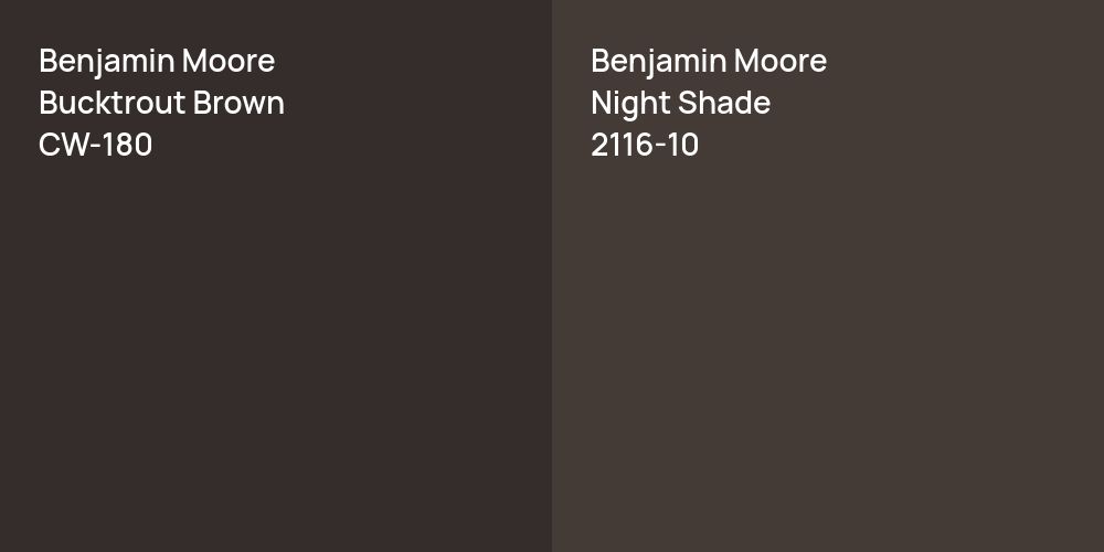 Benjamin Moore Bucktrout Brown vs. Benjamin Moore Night Shade