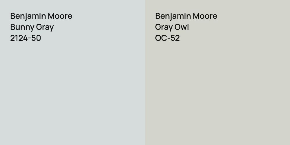 Benjamin Moore Bunny Gray vs. Benjamin Moore Gray Owl