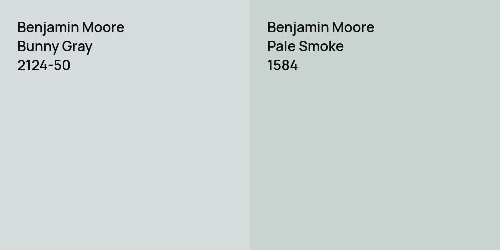 Benjamin Moore Bunny Gray vs. Benjamin Moore Pale Smoke