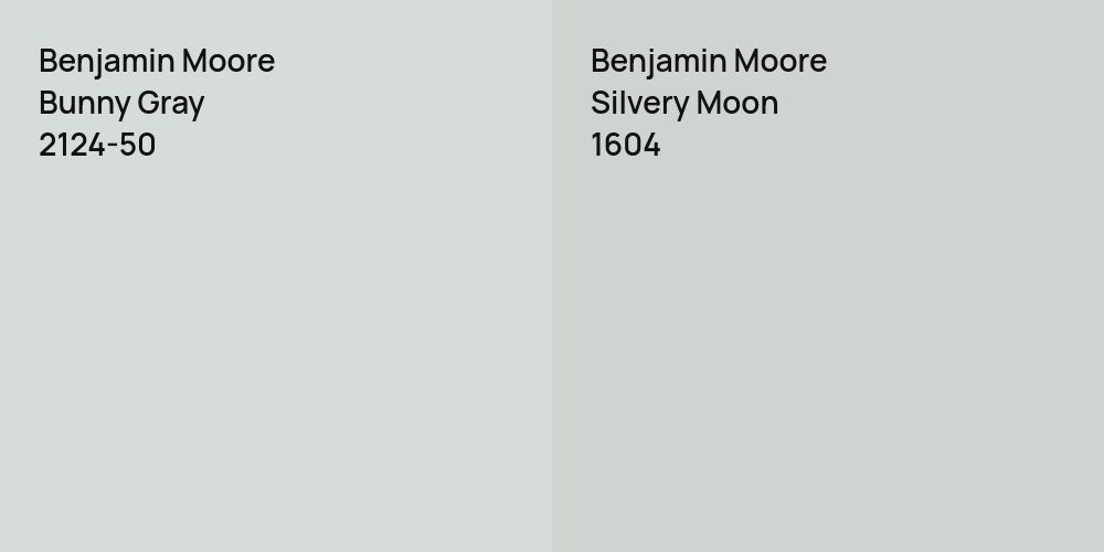 Benjamin Moore Bunny Gray vs. Benjamin Moore Silvery Moon