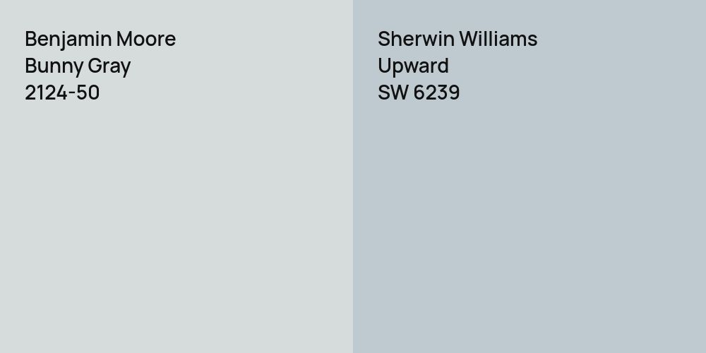 Benjamin Moore Bunny Gray vs. Sherwin Williams Upward