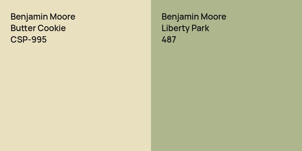 Benjamin Moore Butter Cookie vs. Benjamin Moore Liberty Park