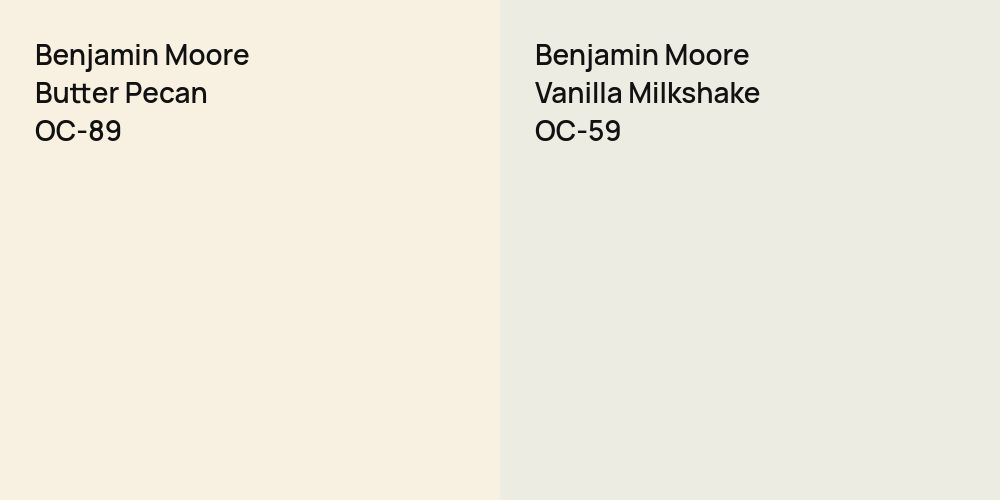 Benjamin Moore Butter Pecan vs. Benjamin Moore Vanilla Milkshake