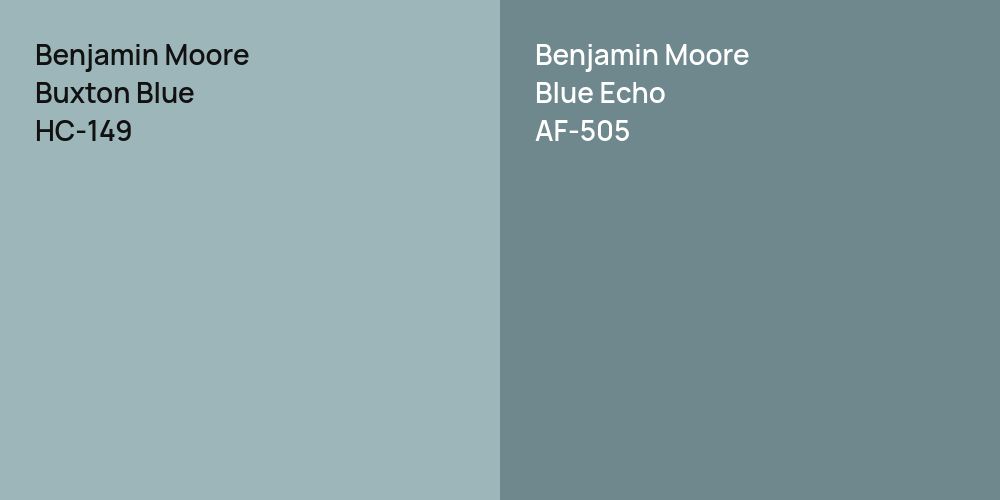 Benjamin Moore Buxton Blue vs. Benjamin Moore Blue Echo