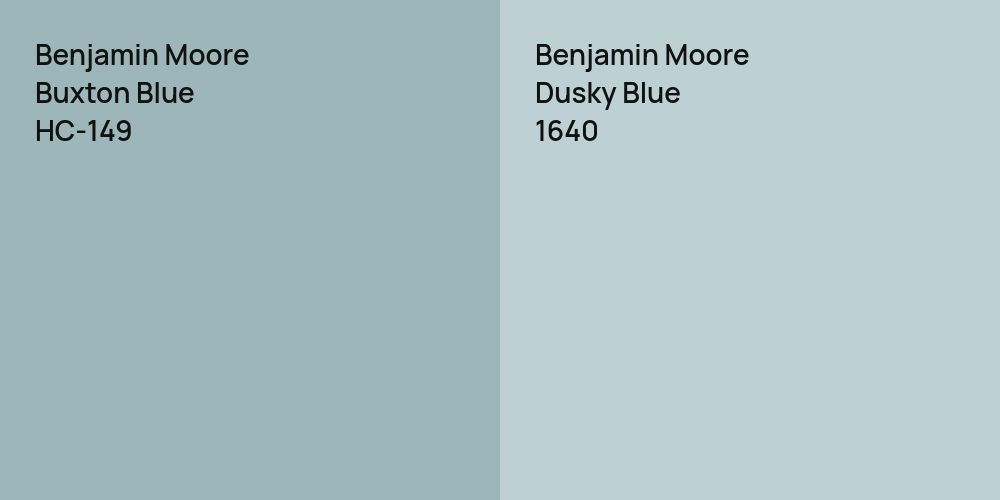 Benjamin Moore Buxton Blue vs. Benjamin Moore Dusky Blue