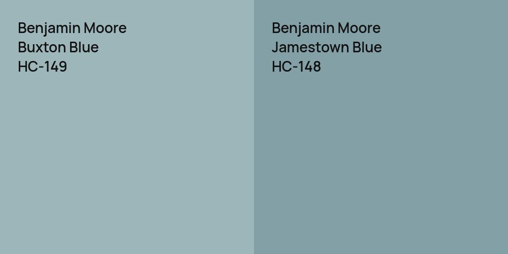 Benjamin Moore Buxton Blue vs. Benjamin Moore Jamestown Blue