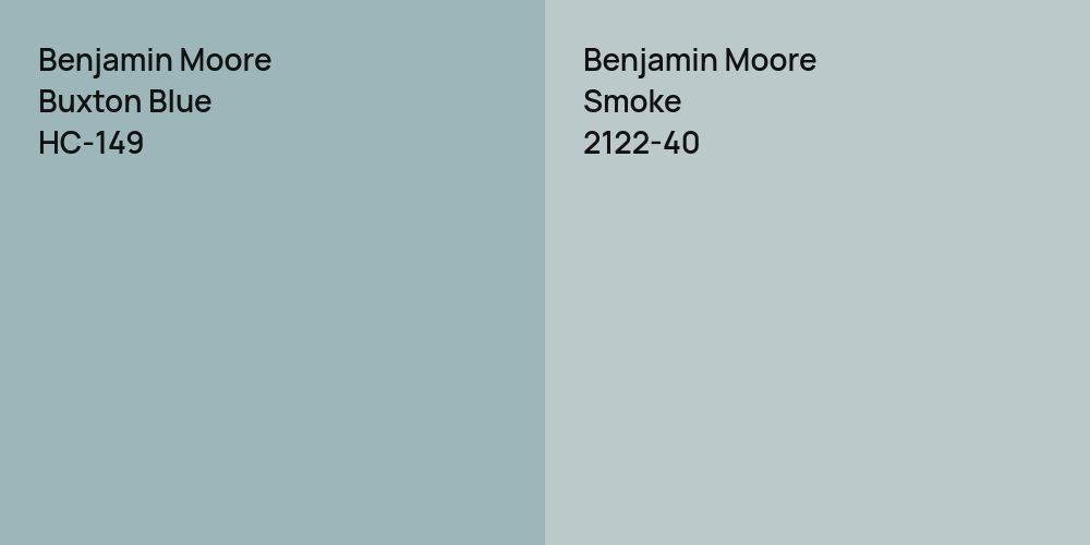 Benjamin Moore Buxton Blue vs. Benjamin Moore Smoke