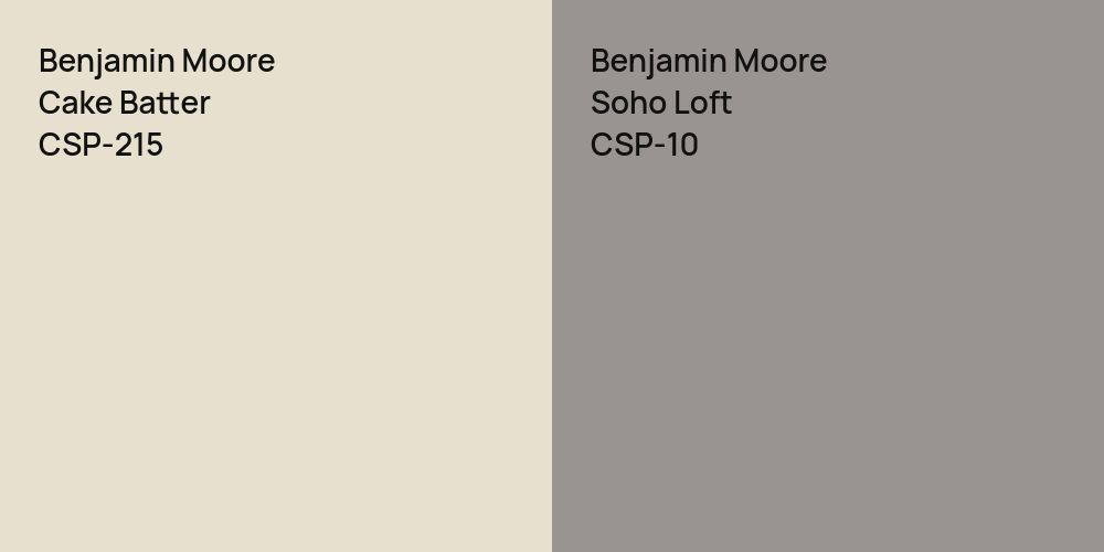 Benjamin Moore Cake Batter vs. Benjamin Moore Soho Loft