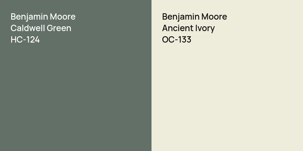 Benjamin Moore Caldwell Green vs. Benjamin Moore Ancient Ivory