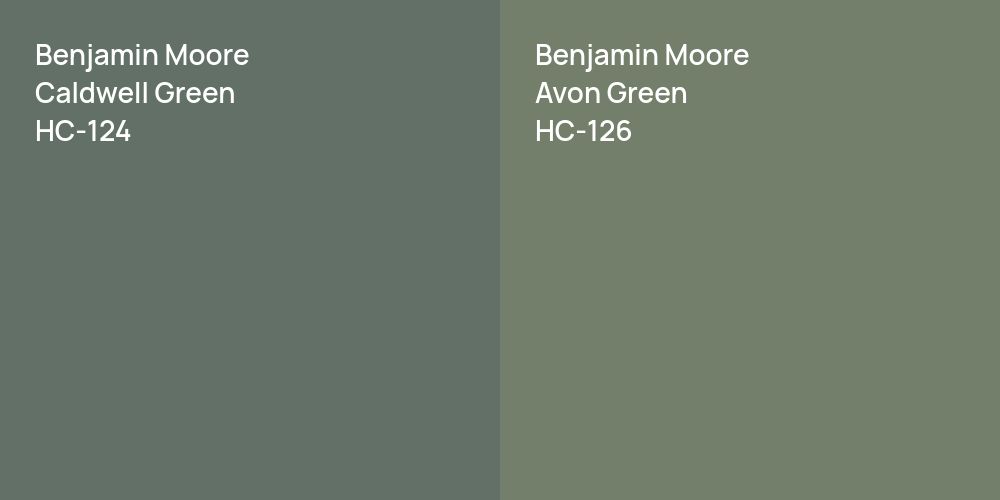 Benjamin Moore Caldwell Green vs. Benjamin Moore Avon Green