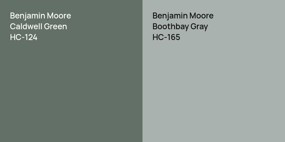 Benjamin Moore Caldwell Green vs. Benjamin Moore Boothbay Gray