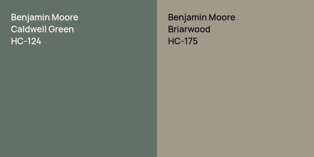 Benjamin Moore Caldwell Green vs. Benjamin Moore Briarwood