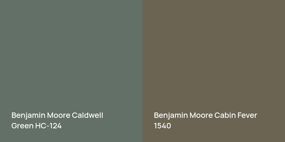 Benjamin Moore Caldwell Green vs. Benjamin Moore Cabin Fever