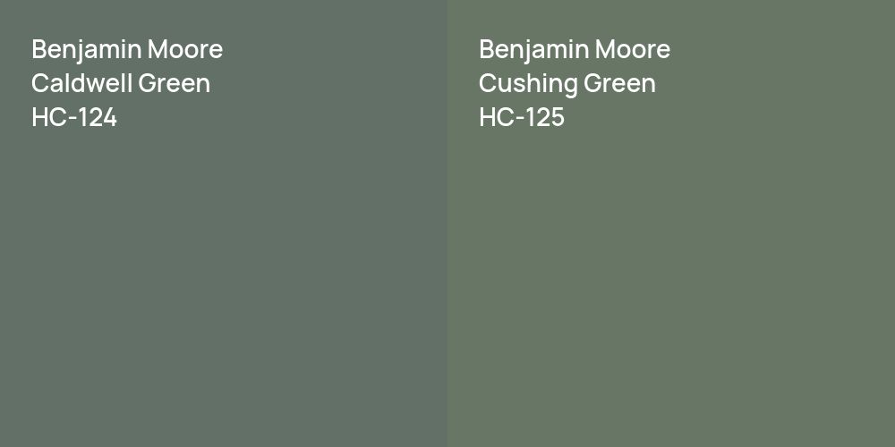 Benjamin Moore Caldwell Green vs. Benjamin Moore Cushing Green