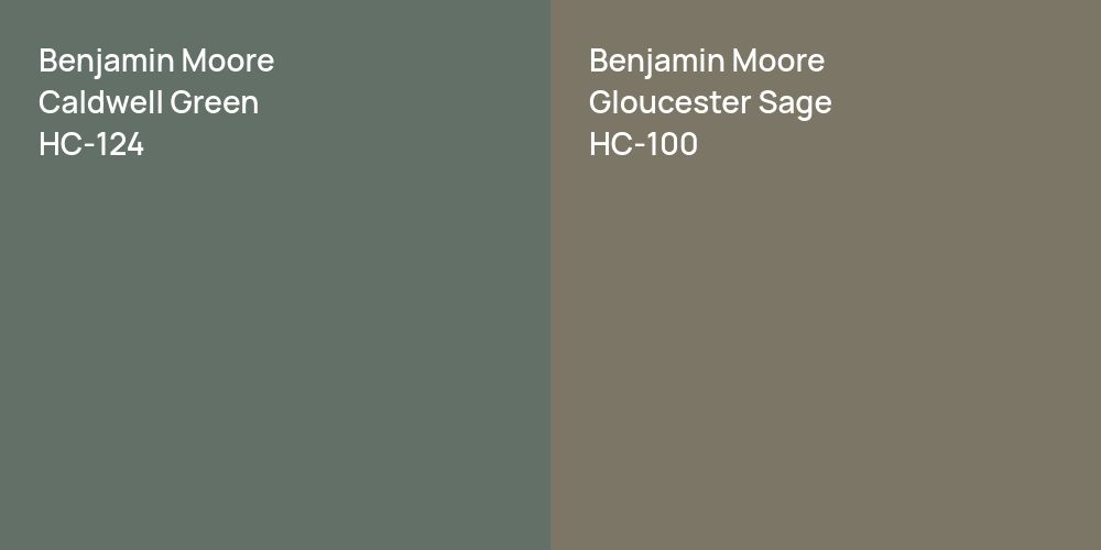 Benjamin Moore Caldwell Green vs. Benjamin Moore Gloucester Sage