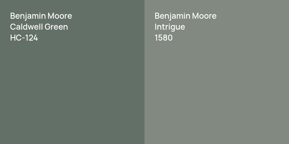 Benjamin Moore Caldwell Green vs. Benjamin Moore Intrigue