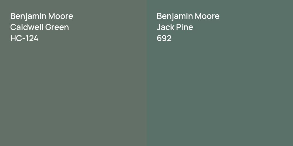 Benjamin Moore Caldwell Green vs. Benjamin Moore Jack Pine