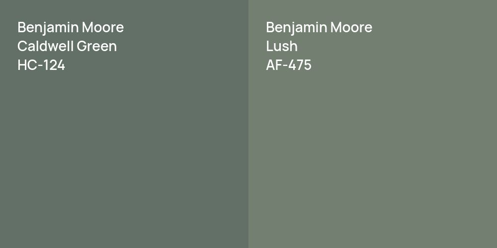 Benjamin Moore Caldwell Green vs. Benjamin Moore Lush