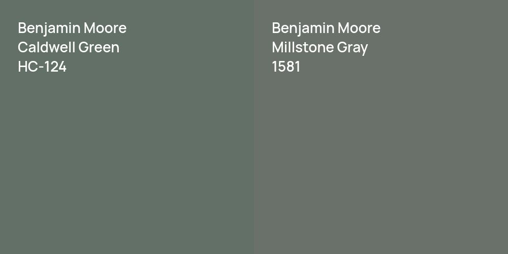 Benjamin Moore Caldwell Green vs. Benjamin Moore Millstone Gray