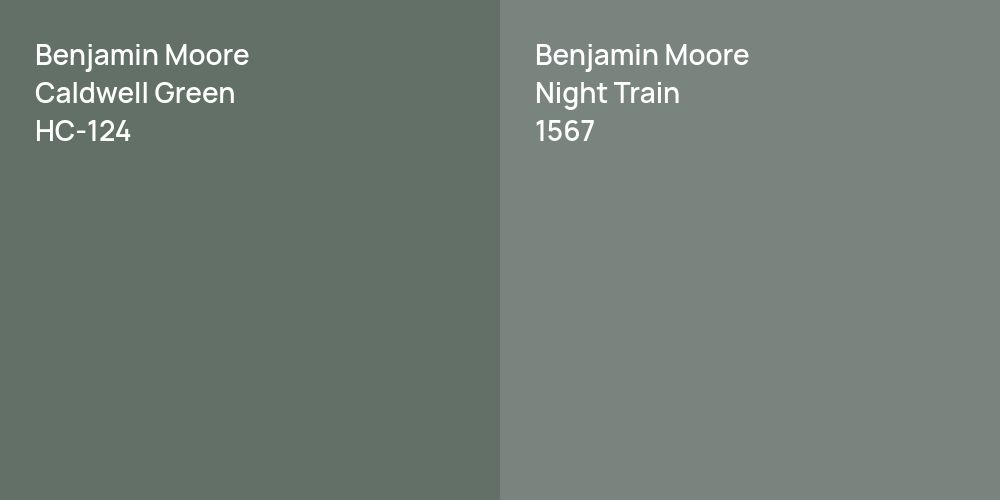 Benjamin Moore Caldwell Green vs. Benjamin Moore Night Train