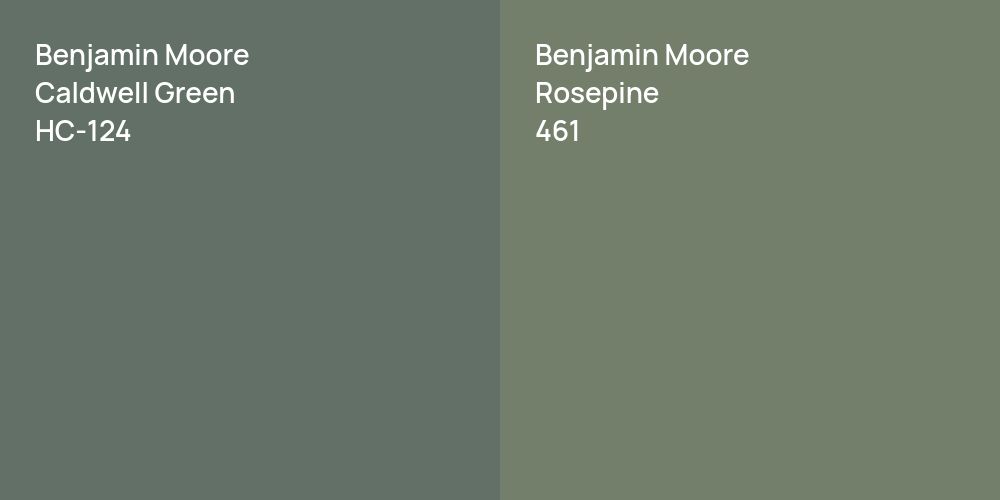 Benjamin Moore Caldwell Green vs. Benjamin Moore Rosepine