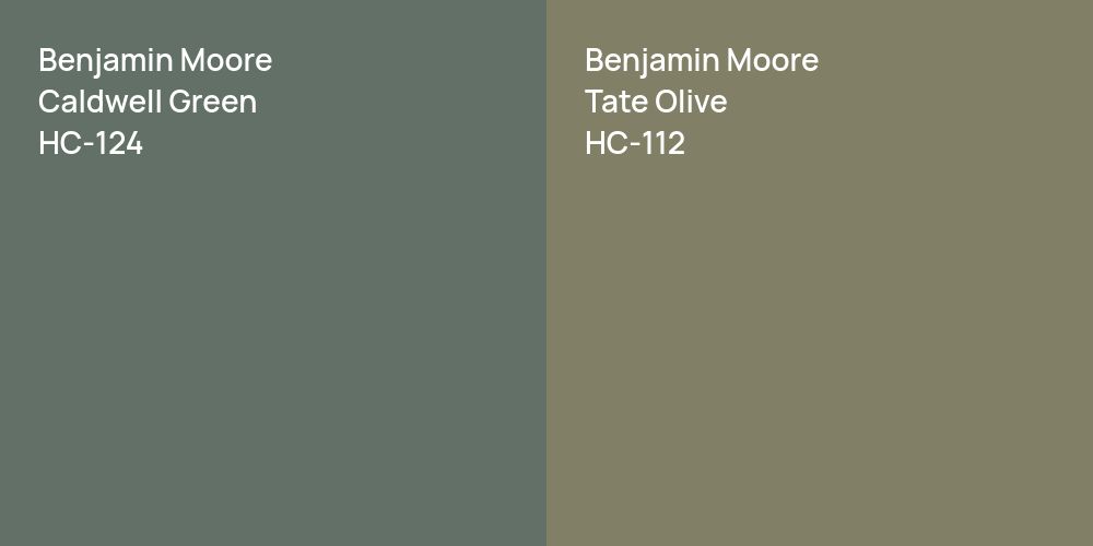 Benjamin Moore Caldwell Green vs. Benjamin Moore Tate Olive