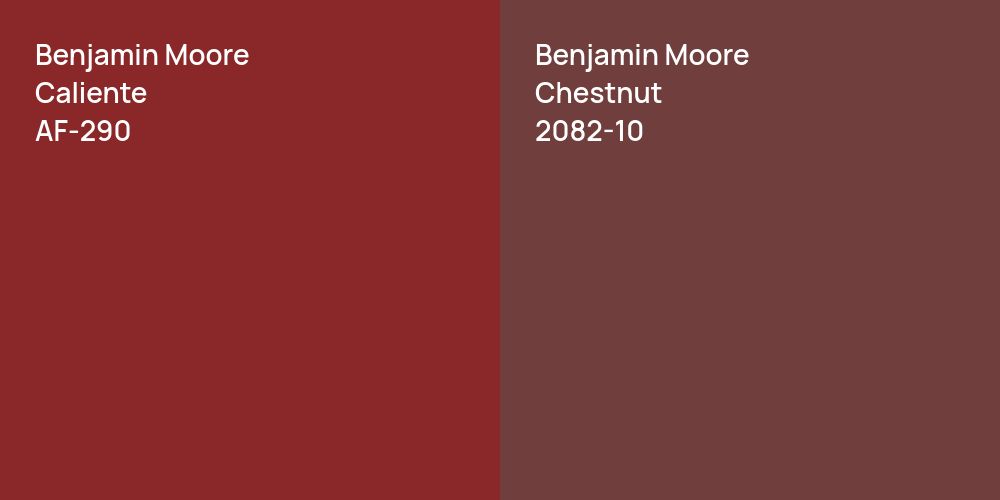 Benjamin Moore Caliente vs. Benjamin Moore Chestnut