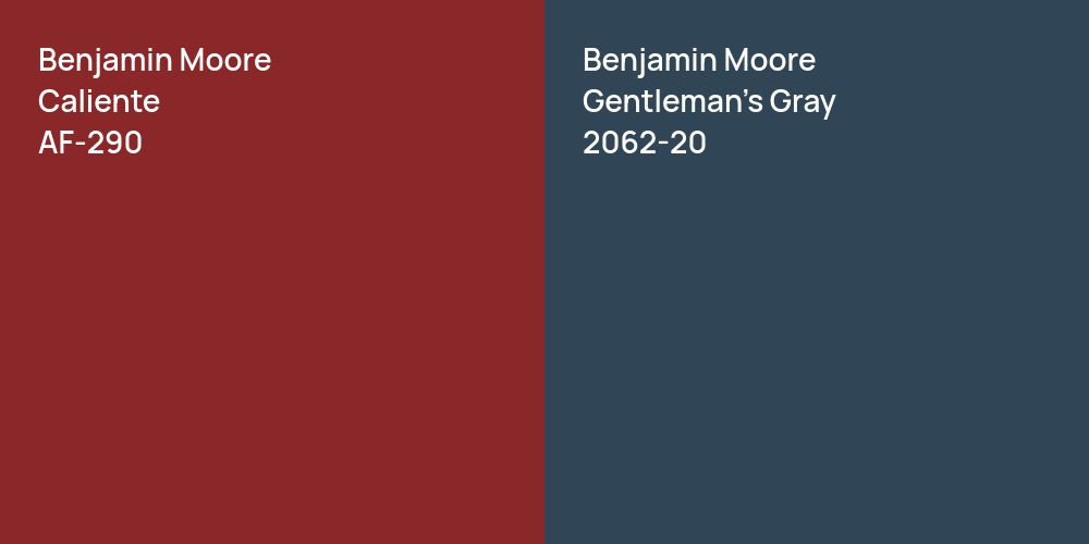 Benjamin Moore Caliente vs. Benjamin Moore Gentleman's Gray